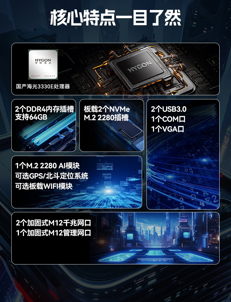 國產化加固型無風扇工控機,海光3350Ecpu微型主機,DTB-3480-3330E.jpg 國產化加固型無風扇工控機,海光3350Ecpu微型主機,DTB-3480-3330E.jpg