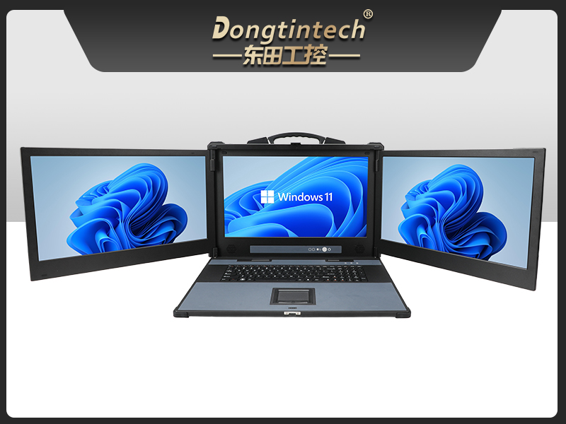 三屏便攜式工作站,3個2.5G網(wǎng)口多擴展加固機,DTG-S1437ZD-JQ670MA
